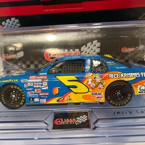 Nascar Rice Krispies Themed Blue and Yellow #5 Die-Cast Race Car